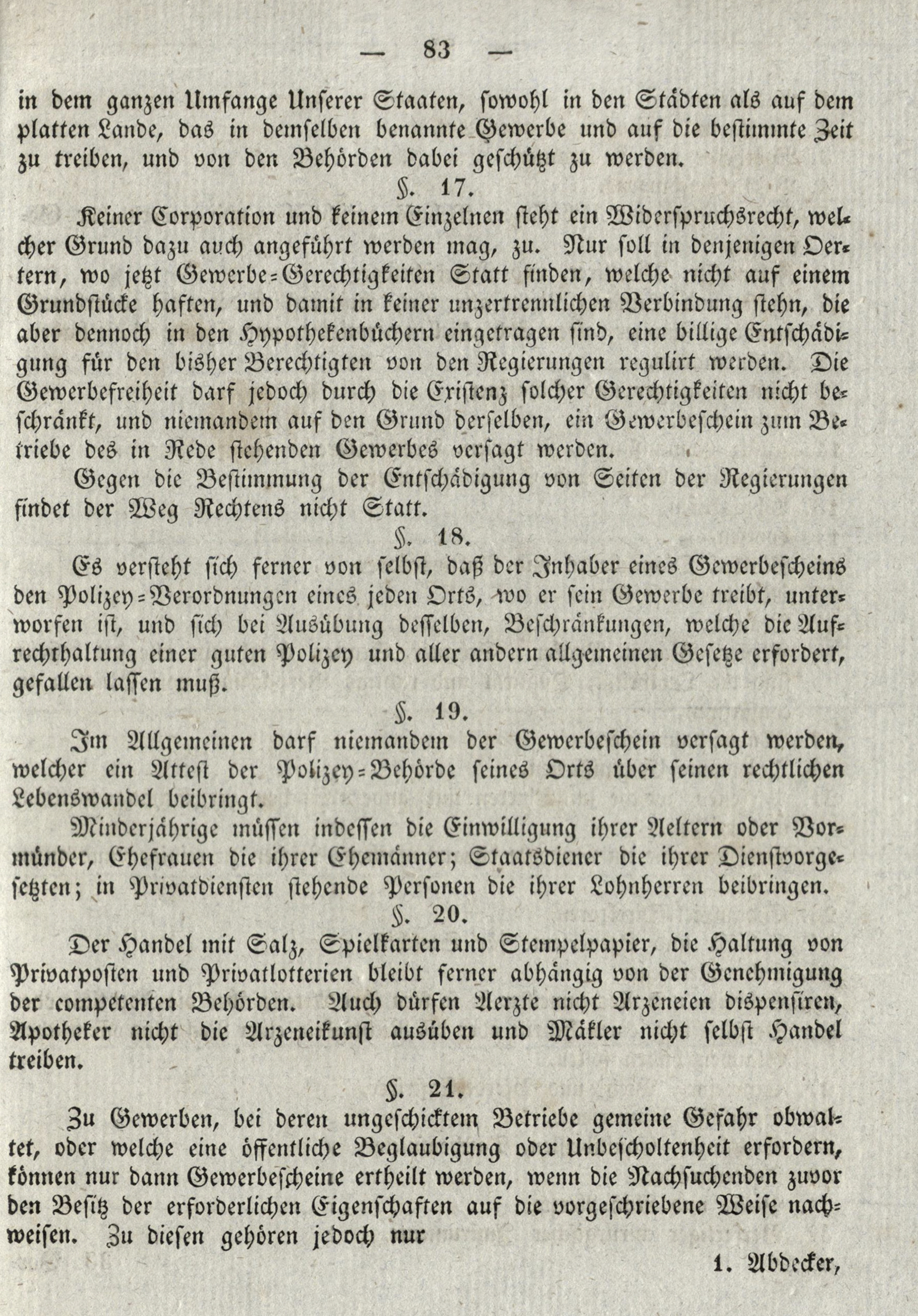 Gesetz-Sammlung für die Königlichen Preußischen Staaten, Berlin [1810], S. 83