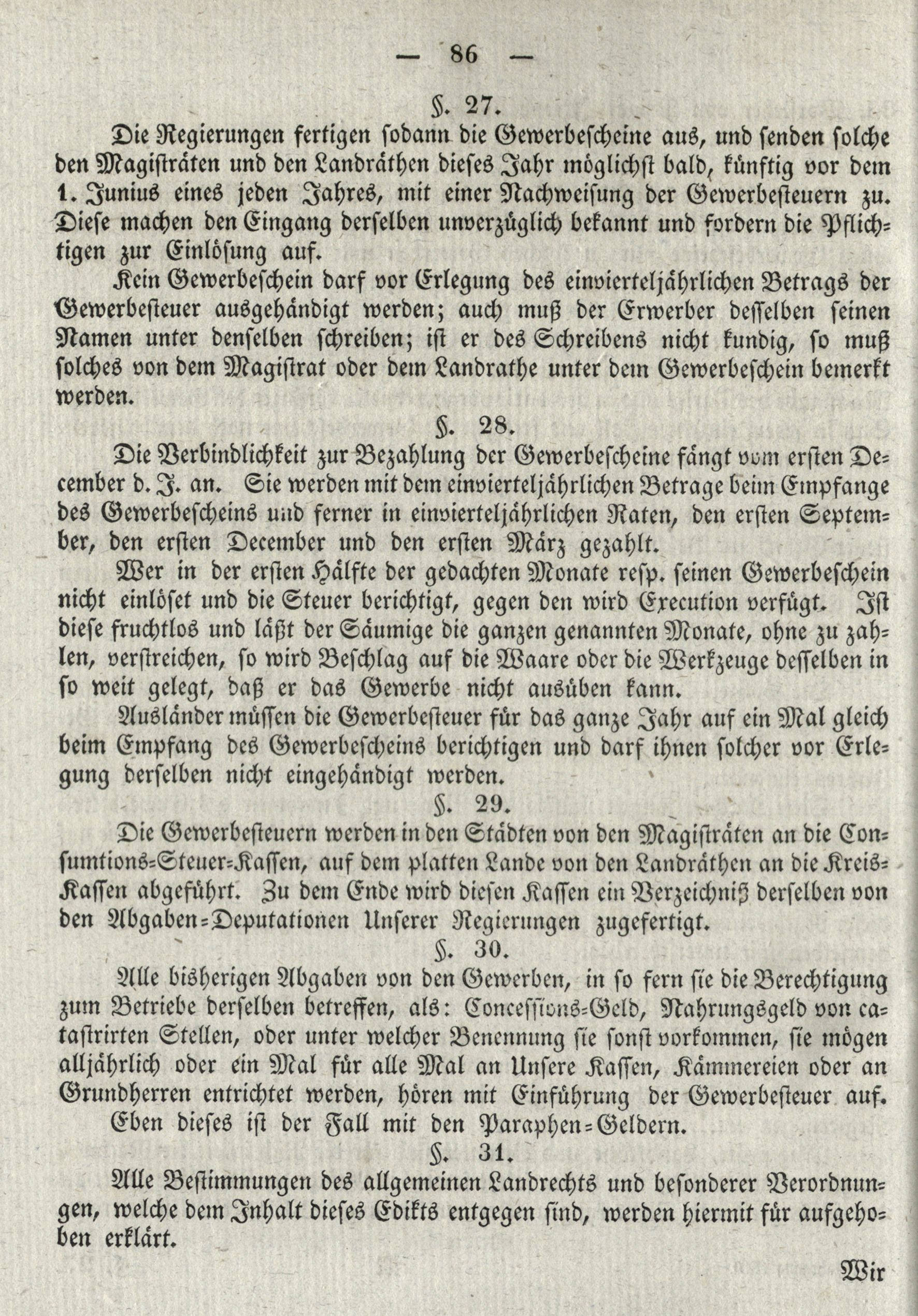 Gesetz-Sammlung für die Königlichen Preußischen Staaten, Berlin [1810], S. 86