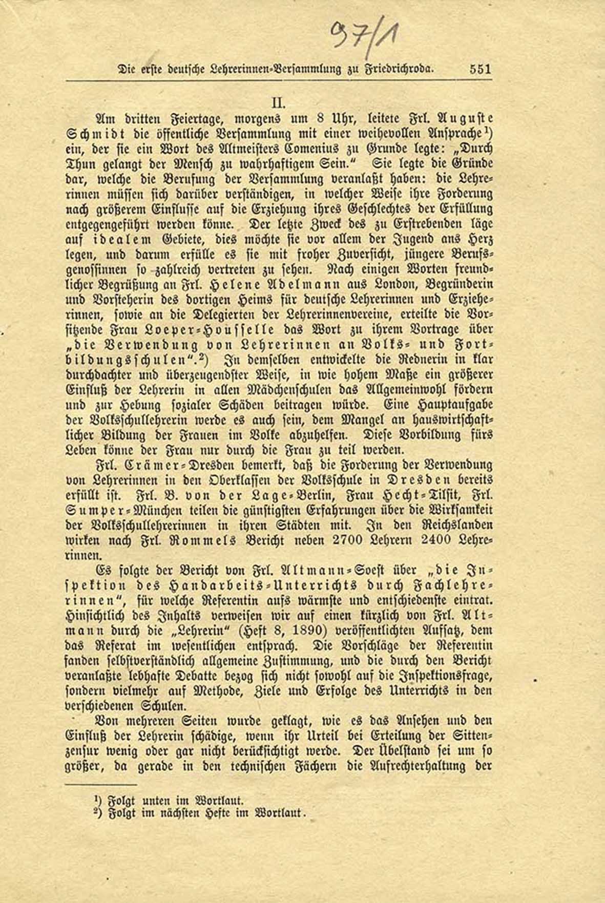 Landesarchiv Berlin, B Rep. 235-03 Allgemeiner Deutscher Lehrerinnenverein (ADLV), Bl. 551