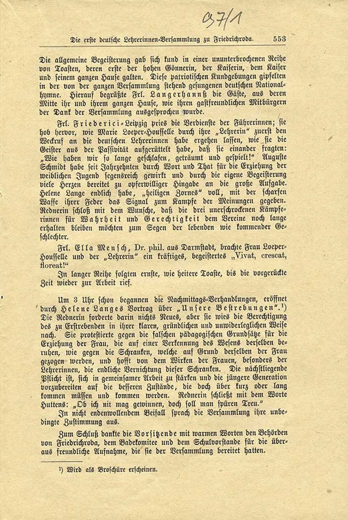 Landesarchiv Berlin, B Rep. 235-03 Allgemeiner Deutscher Lehrerinnenverein (ADLV), Bl. 553